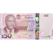 (151) ** PNew (PN77) Belize - 50 Dollars (1975)